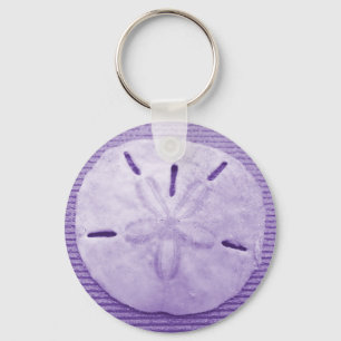 Lavender Sand Dollar Nyckelring