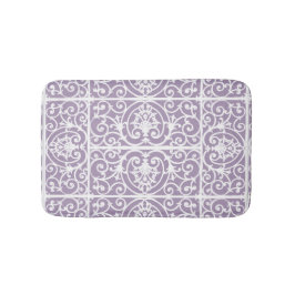 Lavender scrollwork mönster badrumsmatta