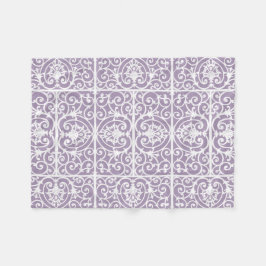 Lavender scrollwork mönster fleecefilt