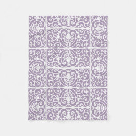 Lavender scrollwork mönster fleecefilt