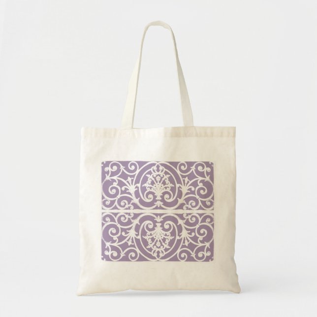 Lavender scrollwork mönster tygkasse (Framsidan)