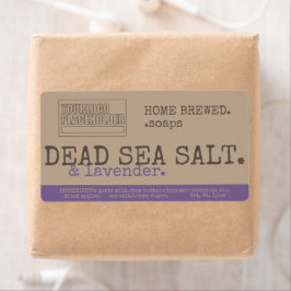 Lavender Sea Salt med Logotyp Trendig Rustic Vinta Fraktsedel