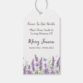 Lavender Seed Packet Memorial Funeral Presentetikett