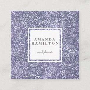 Lavender Sequins professionell för kvinnor Fyrkantigt Visitkort