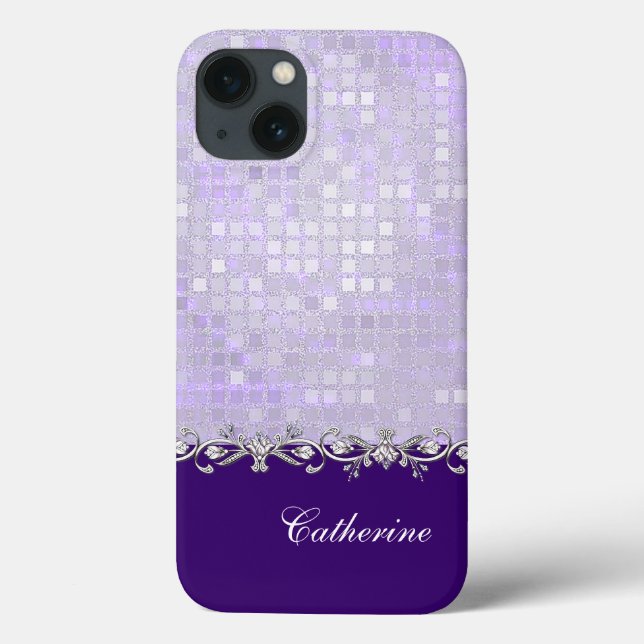 Lavender Sequins Samsung Galaxy Note 4 Fodral (Baksida)