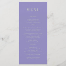 Lavender Silver Menu Simple Meny