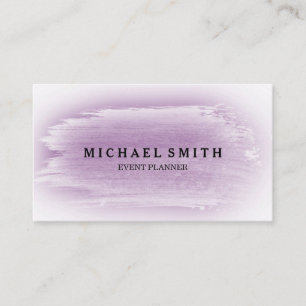 Lavender & Silver Watercolor Struktur Visitkort