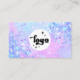 Lavender-simulerad chunky glitter visitkort