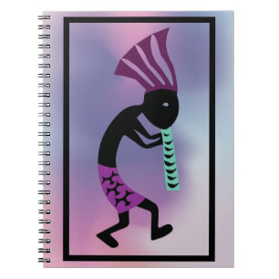 Lavender-skuggor i Kokopelli-anteckningsboken Anteckningsbok