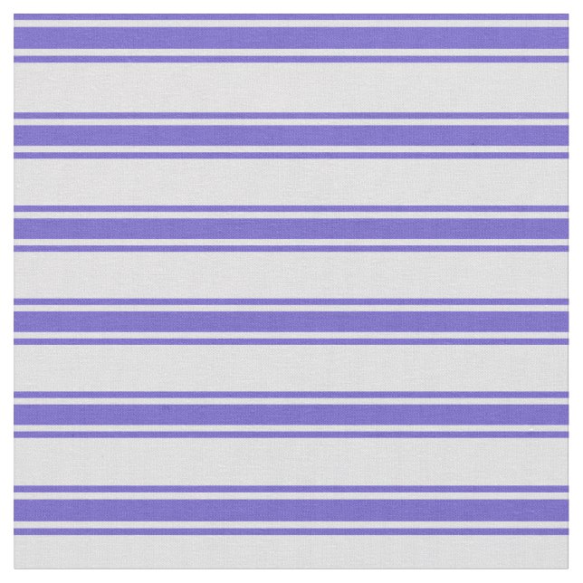 Lavender & Slate Blue Färgad Linjer Mönster Tyg (Närbild)