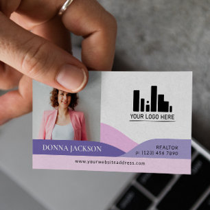Lavender Slopes Realtor Photo & Logotyp Visitkort
