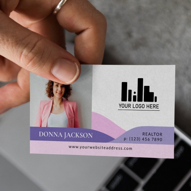 Lavender Slopes Realtor Photo & Logotyp Visitkort (Skapare uppladdad)