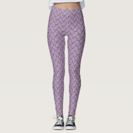 Lavender Snöre Blommigt Leggings