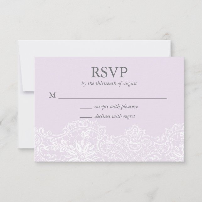 Lavender Snöre Bröllop OSA Card Kort (Framsida)