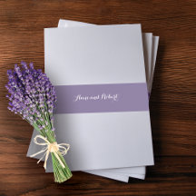 Lavender Solid Personlig Bröllop