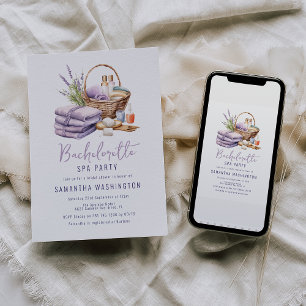 Lavender Spa Day-Möhippa Inbjudningar