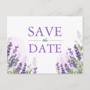 Lavender Spara Lilan för Elegant av datumvykort Meddelande Vykort