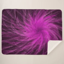 Lavender Spiral 3 - Sherpa Blanket