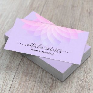 Lavender Spiral Blommigt Elegant Beauty Salon & Sp Visitkort
