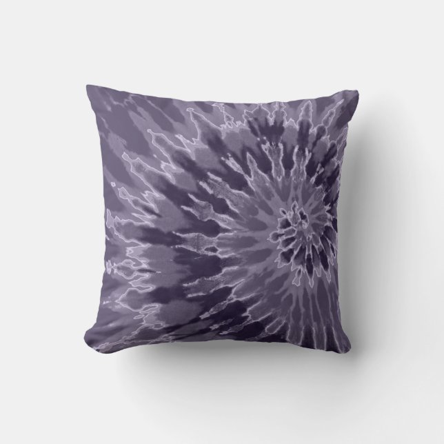 Lavender Spiral Tie Dye Pillow Kudde (Framsida)