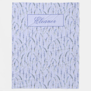 Lavender Sprigs - Monogrammed Fleecefilt
