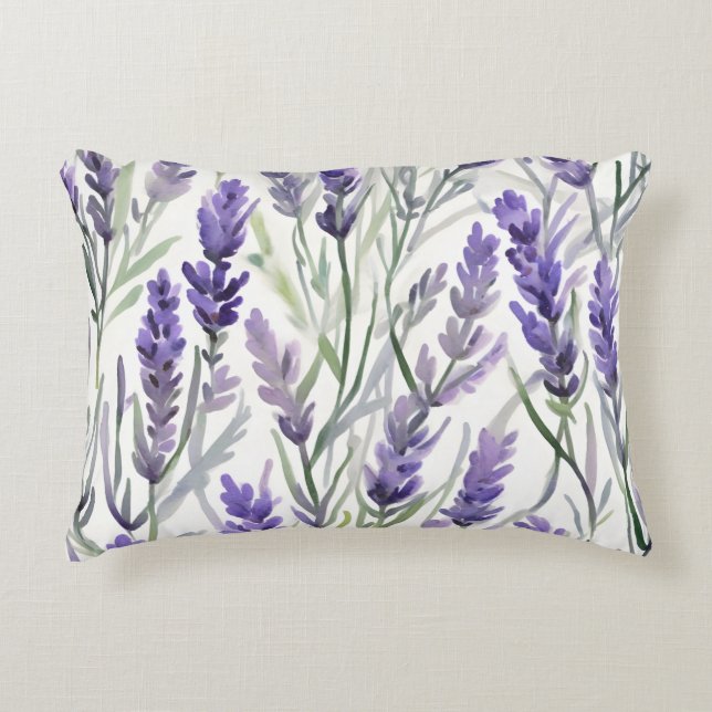 Lavender Sprigs Pillow Prydnadskudde (Framsidan)