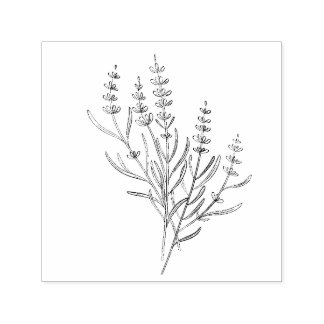 Lavender Sprigs Stamp Självfärgande Stämpel