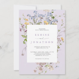 Lavender Spring Wildflower Meadow Garden Wedding   Inbjudningar
