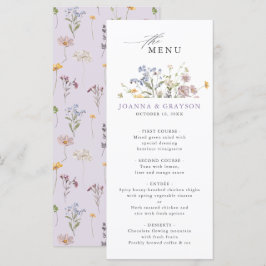 Lavender Spring Wildflower Meadow Garden Wedding  Meny