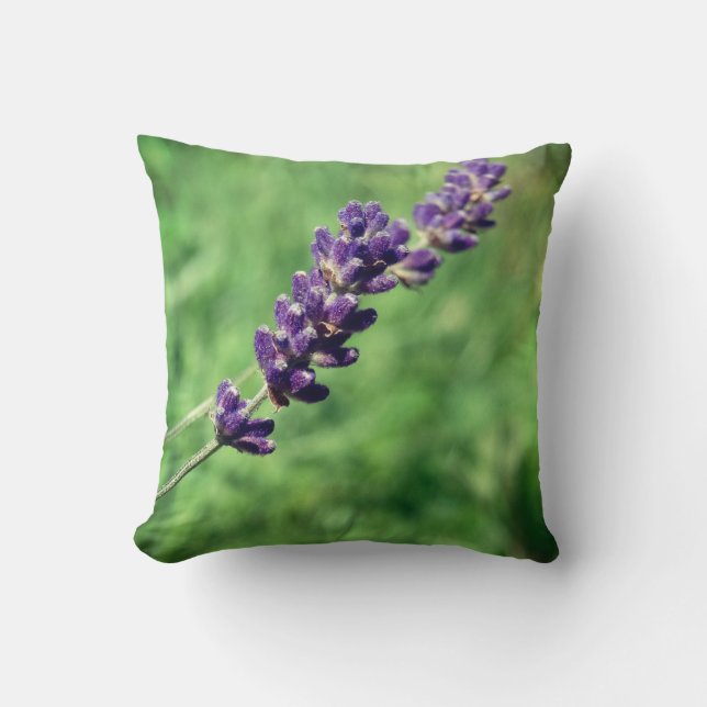 Lavender Stalk Photo Throw Cushion Kudde (Framsida)