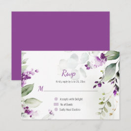 Lavender Stems och Greenery Bröllop Inbjudningar