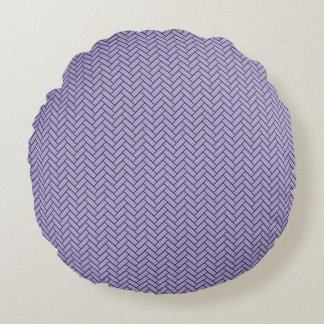 Lavender Stripe Herringbone Rund Kudde