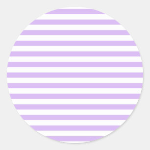 Lavender Stripe Runt Klistermärke