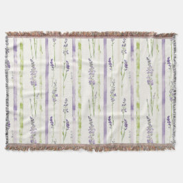 Lavender Stripes Floral Birthday Filt