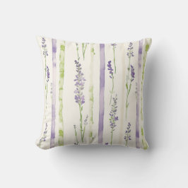 Lavender Stripes Floral   Kudde