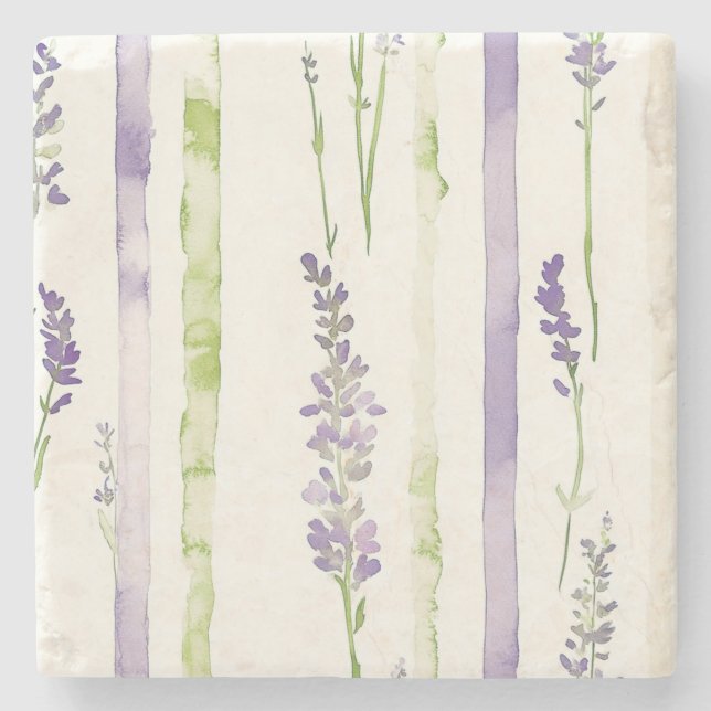 Lavender Stripes Floral   Stenunderlägg (Framsidan)