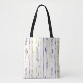Lavender Stripes Floral   Tygkasse