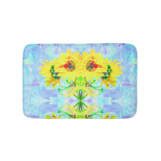 Lavender Sunblommor Bath Mat Badrumsmatta
