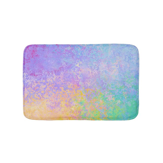 Lavender Sunrise Pastel Neon Alcohol Bläck Abstrak Badrumsmatta (Framsidan)