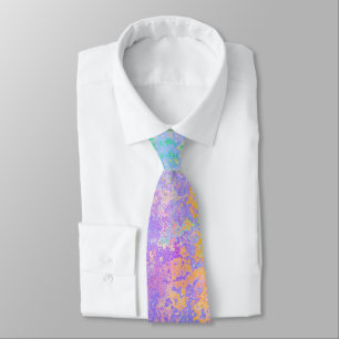 Lavender Sunrise Pastel Neon Alcohol Bläck Abstrak Slips
