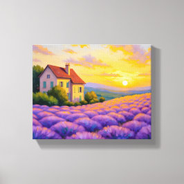 Lavender Sunset Kanvastryck