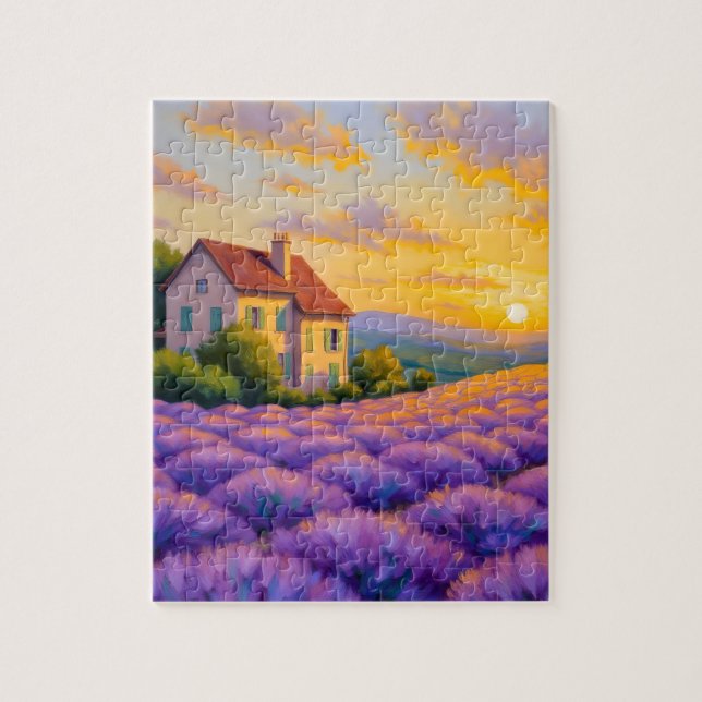 Lavender Sunset Puzzle Pussel (Vertikal)