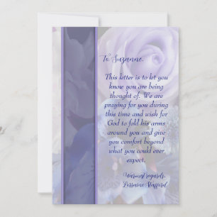 Lavender Sympathy Card Inbjudningar