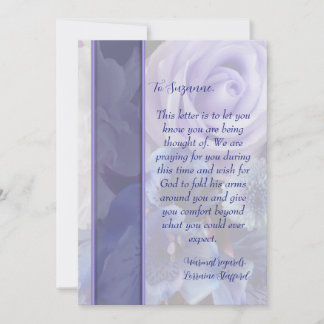Lavender Sympathy Card Inbjudningar