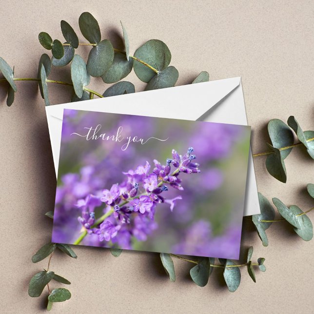 Lavender Tack Anteckningskort (Skapare uppladdad)