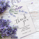Lavender Tack Möhippa Presentetikett<br><div class="desc">Rustik och modern märkre för förmånserbjudanden för möhippa har blommor från vattenfärgslavender-blommigten.</div>