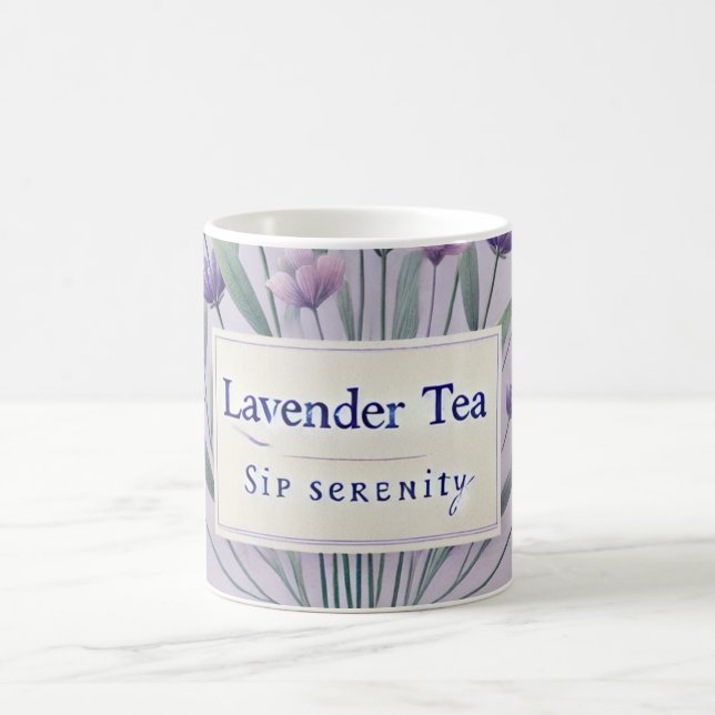 Lavender Tea AI art Kaffemugg (Center)
