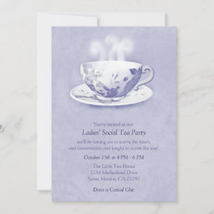 Lavender Tea Party-inbjudan Inbjudningar
