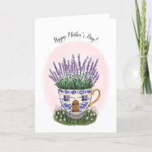 Lavender Tekopp Cottage Mors dag kort