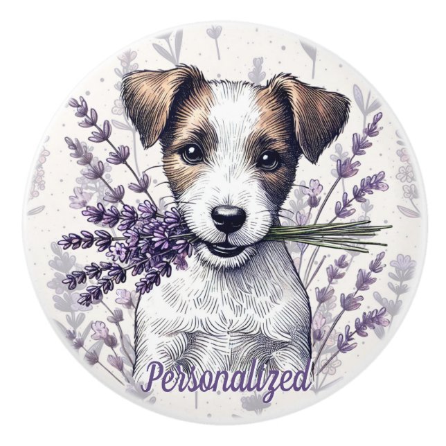 Lavender Terrier Kärlek Knopp (Framsidan)